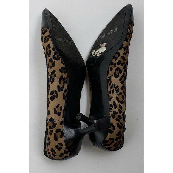 Ellen Tracy Animal Print Pointy Toe Pumps Heels - Picture 5 of 5